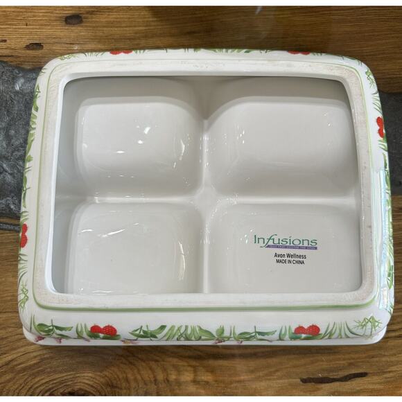 Infusions Avon Wellness Botanical Blooms Tea Sampler/Serving Tray - Picture 2 of 4